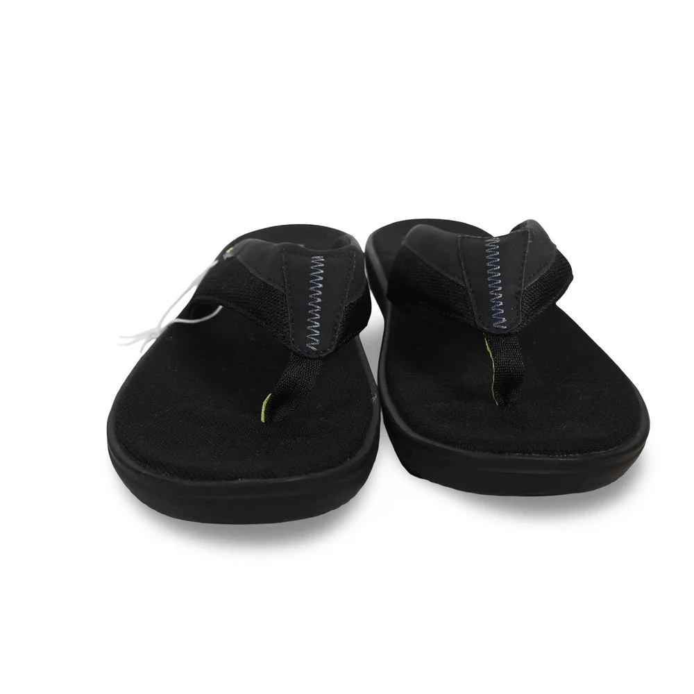 Hey Dude Flinn Free Foam Bed Thong Sandals Mens 9 Black Airflow Flip Flops